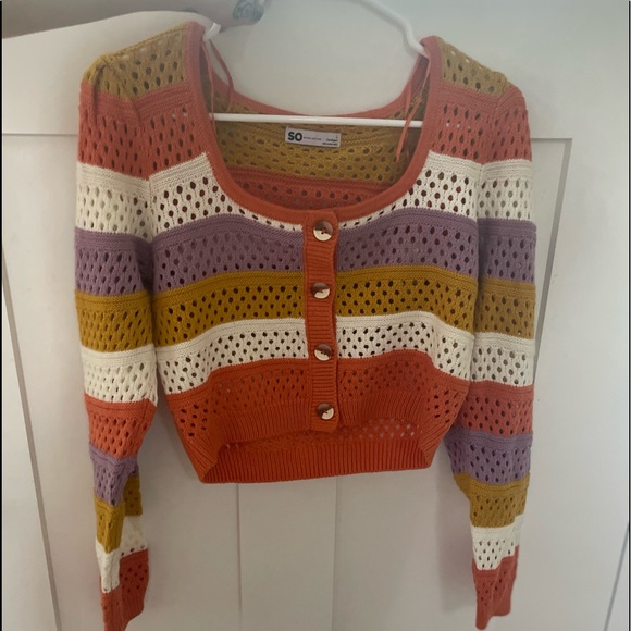 COPY - SO® Crochet Cardigan SizeL NWT - Picture 2 of 8